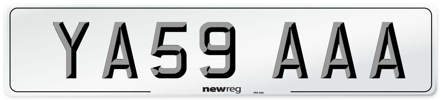 YA59 AAA Number Plate from New Reg